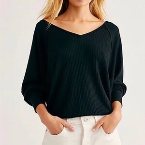 Free people Santa Clara thermal oversized top!